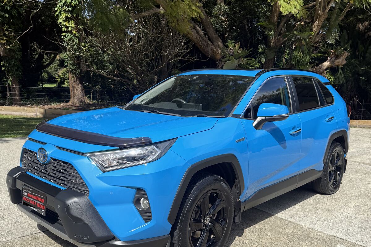 A blue Toyota RAV4 finished by Jayden Nelson